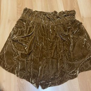 Free people brown velvet short
